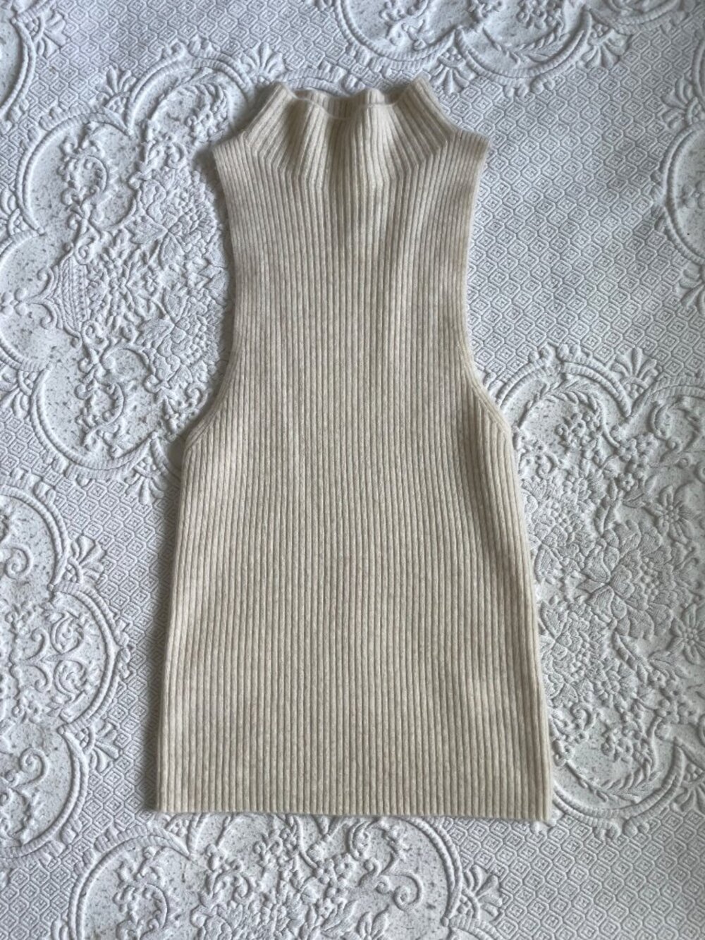 Maeve Anthropologie Cashmere Ribbed Sleeveless Turtleneck Sweater Top Small - Picture 5 of 15